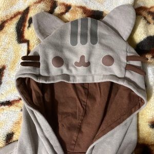RARE Pusheen zip up hoodie with ears